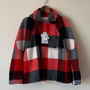 RARE!!! BNWT Woolrich Original Archive Buffalo Jacket Oversized Wool Mohair L